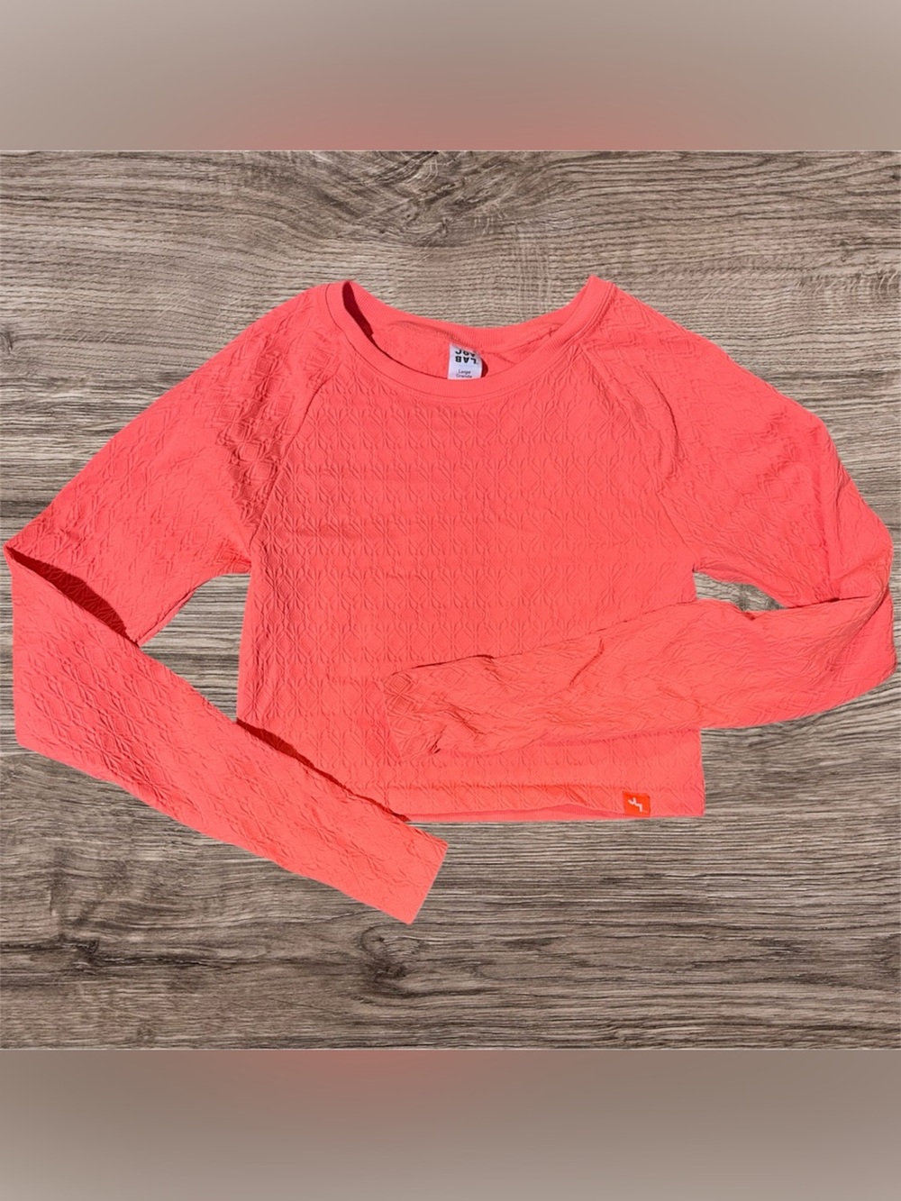 JoyLab Coral Textured Long-Sleeve Tee